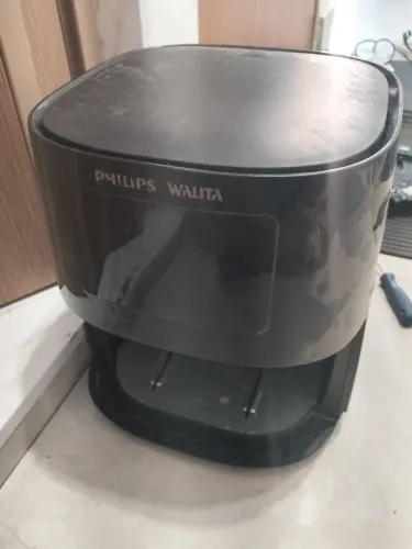 Airfryer Philips Walita para remover peças funcionando perfeitamente queimou lateral Ld 