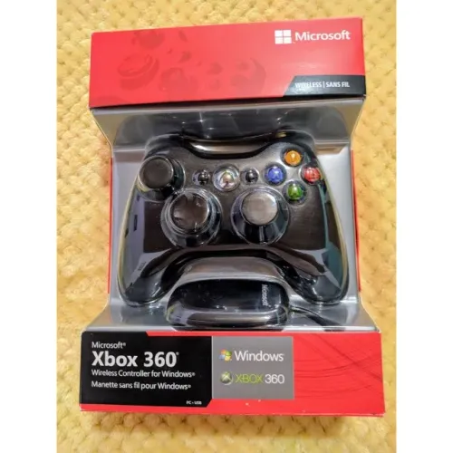 Kit Original Microsoft Xbox 360 Sem Fio + Adaptador Wireless para PC - Estado de Novo