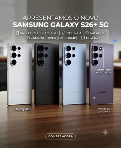 S26 Plus 256GB Lacrado Com Nota Fiscal