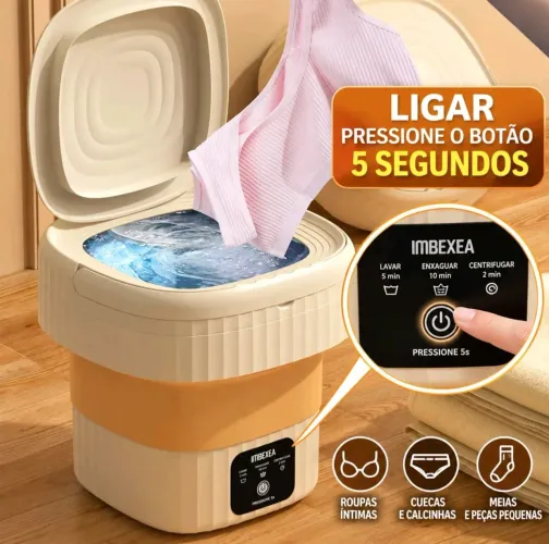 Mini máquina de lavar roupa 11L dobrável portátil moderna 110v/220v automática