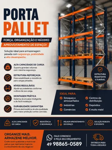 PORTA PALLET - DIRETO DE FÁBRICA! ?