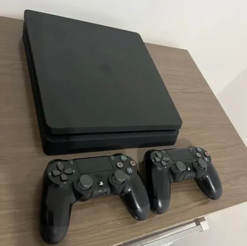 Ps4 Slim Desbloqueado Completo Muito Novo + Jogos