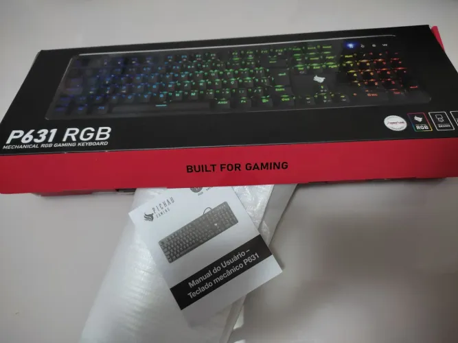 Teclado Mecânico Pichau P631K Gamming RGB Switch Kailh Brown