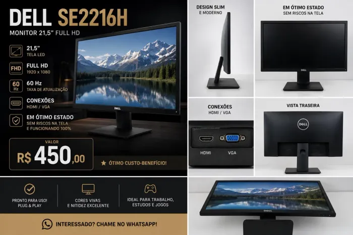 Dell SE2216H, 21,5