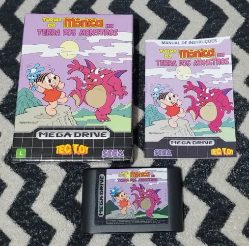 Jogo Turma da Mônica Na Terra dos Monstros Mega Drive Original Tec Toy 2017