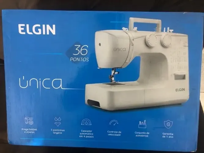 Máquina de Costura Elgin JX-4040 com 36 Pontos e Passador Automático de Linha, Branca