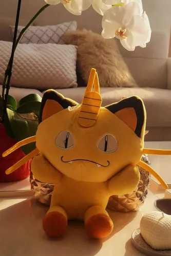 Meowth (Miau) Pokémon de Pelúcia Grande - Equipe Rocket