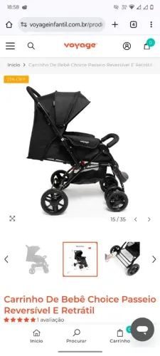 Carinho de bebê novo na caixa 
