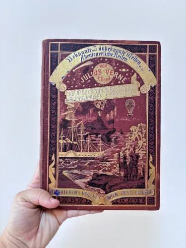 Livro Raro de Júlio Verne em alemão de 1876