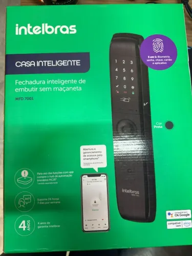 Fechadura Inteligente de embutir sem maçaneta  MFD 7001 Intelbras