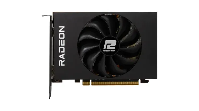 Placa de vídeo Radeon RX 6500XT de 4GB da marca Powercolor