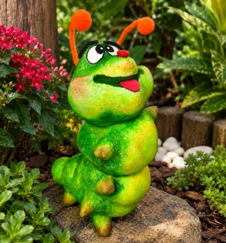 Lagarta Enfeite Para Jardim 