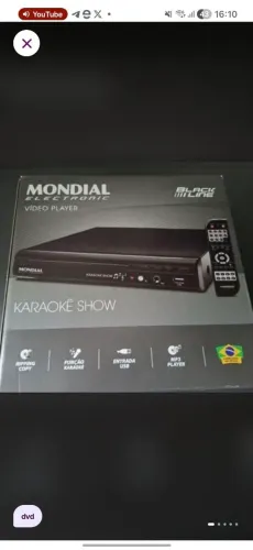 dvd karaoke novo na caixa,apenas aberto- sem uso funciando 100%