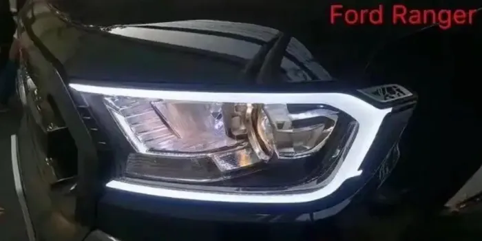 Moldura farol DRL tipo luz diurna led para Ranger 2016 a 2020