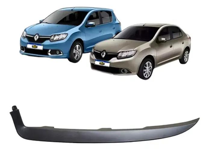 Friso Farol Esquerdo Logan Sandero 2014 2015 16 17 2018 2019 Preto