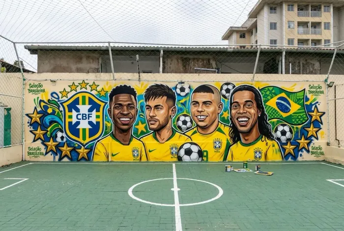 Pintura grafite Copa mundo Brasil