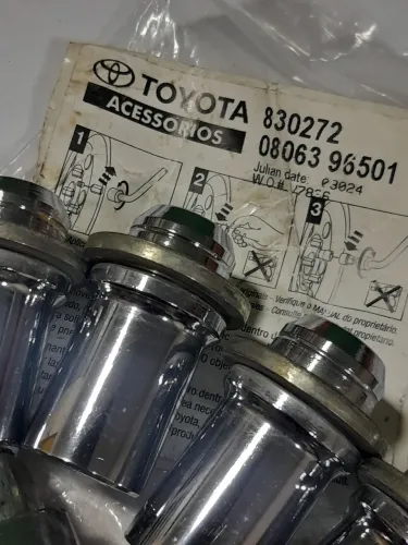 Porcas antifurto para rodas Linha TOYOTA HILUX