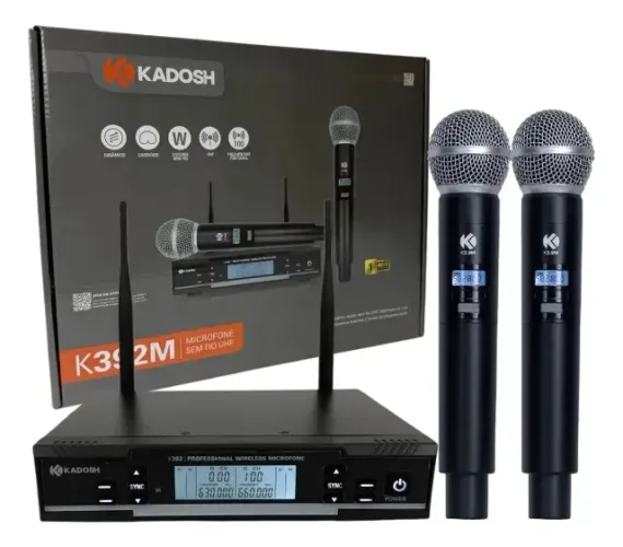 Microfone Sem Fio Duplo Kadosh K392 Profissional