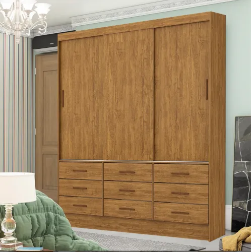 Guarda-Roupa Nativo Prime 1,62 m com 3 Portas de Correr
