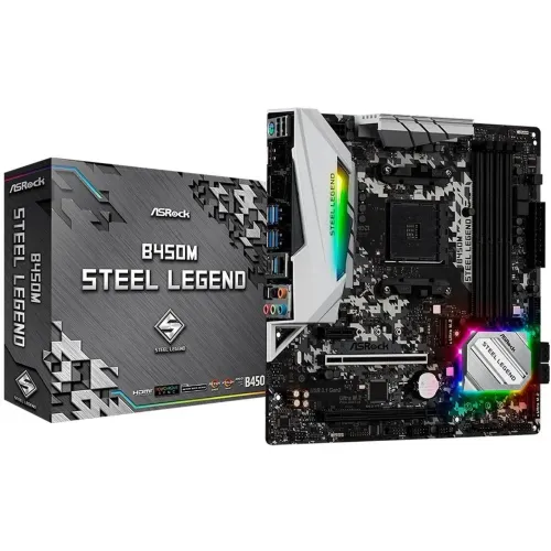 Placa-Mãe ASRock B450M Steel Legend