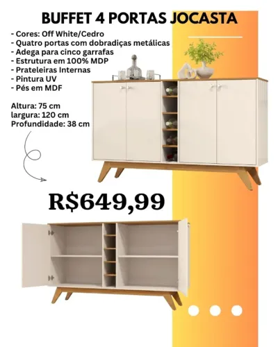 Buffet 4 portas (Pague na entrega)