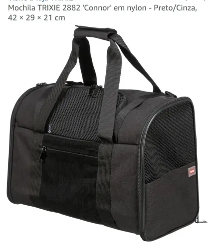 Bolsa Viagem de Avião Pet Trixie modelo Connor, Original Importada Europeu e Confortável .