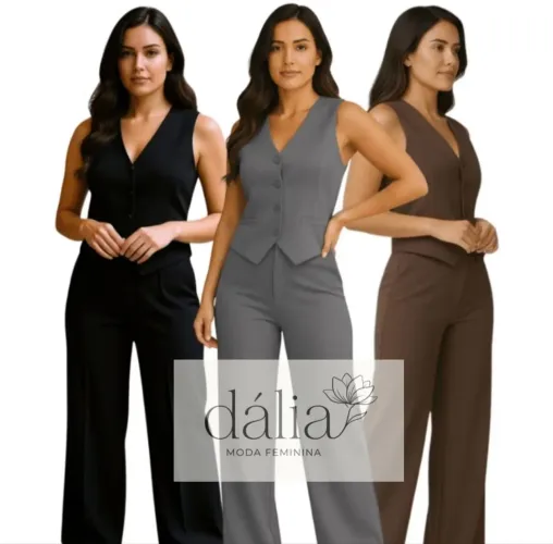 Conjunto alfaiataria social feminino