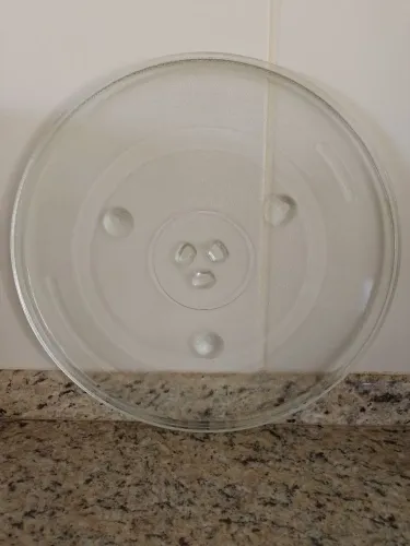 Prato de microondas de vidro (estado de novo)