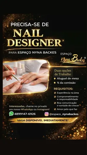 ? VAGA PARA NAIL DESIGNER ?