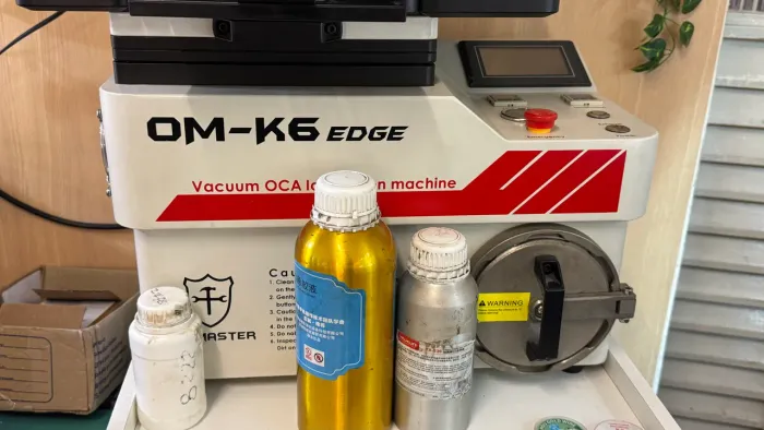 Máquina de trocar vidros aparelho celulares / Laminadora e tira Bolha OM-K6 edge