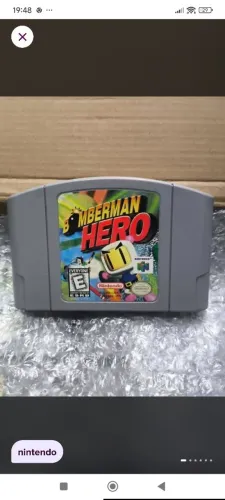 Cartucho jogo Nintendo 64 Bomberman Hero 
