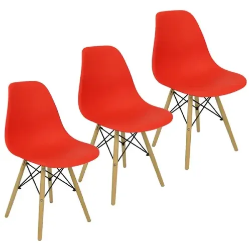 Cadeira charles eames vermelha