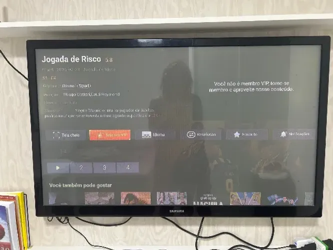 TV semi nova com aparelho smart incluso