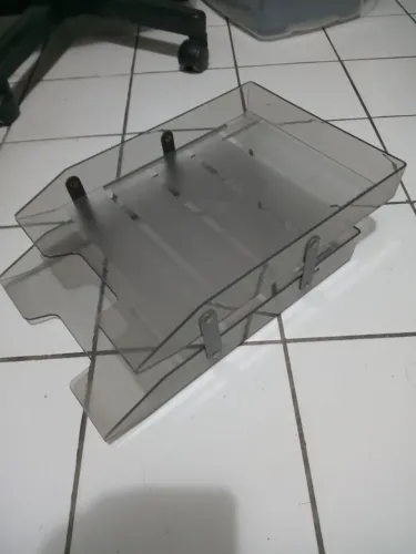 Escaninho caixa organizadora de correspondência dupla articulada