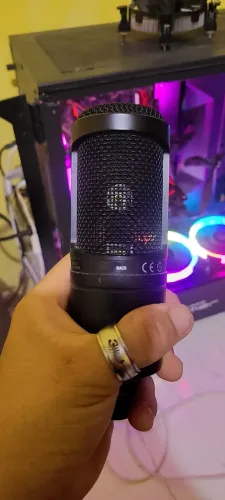 Microfone At2020 + Suporte Articulado + Cabo XLR + Pop Filter 