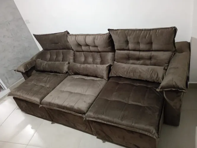 SOFA RETRATIL RECLINÁVEL 2.90 FRETE GRÁTIS