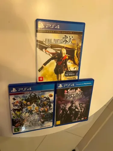 Kit coleção ps4 final fantasy (HD type 0/ World / DISSIDIA )