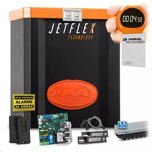MOTOR P/ PORTÃO SEMI INDUSTRIAL DZ EURUS STELL JETFLEX PPA; 800kg 4,5 segundos