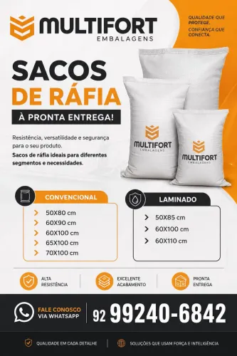 Saco de Ráfia Convencional e Laminado