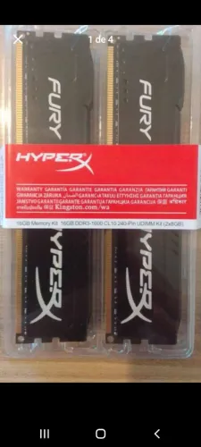 Memória Ram Ddr3 Kit 16gb Hyperx Fury
