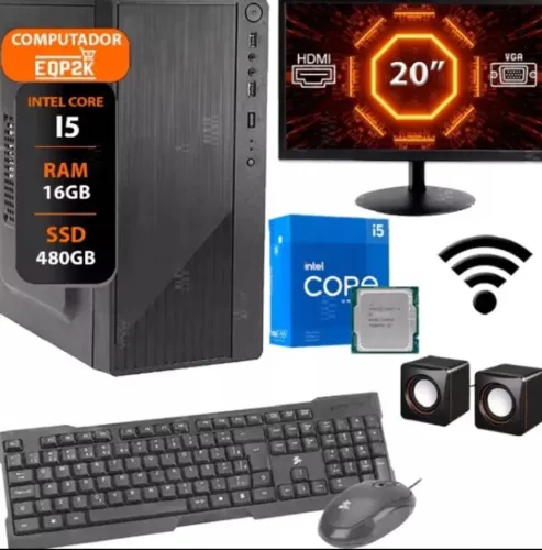 Computador de mesa com placa de vídeo.