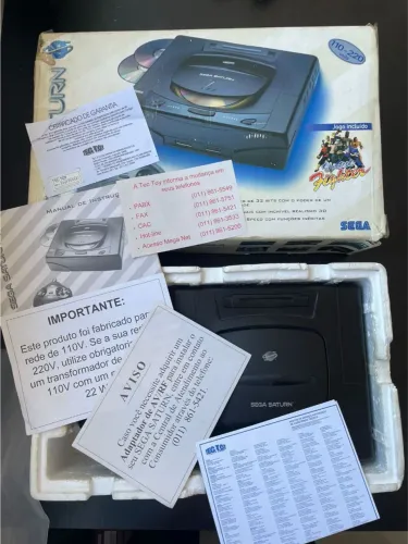 Sega Saturn Tectoy com jogo desbloqueado região