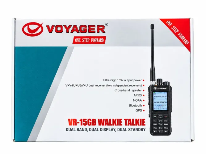 Rádio comunicador Voyager VR15GB VHF UHF APRS GPS BLUETOOTH