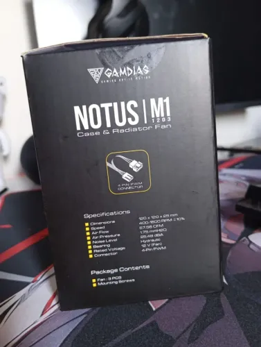? FAN PACK GAMDIAS NOTUS M1 - 120mm PWM (4 Pinos) ?