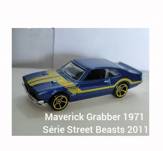 Maverick Grabber 71 - Azul faixas amarelas