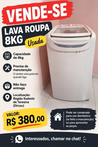 Lava roupas - PRECISA DE MANUTENÇÃO