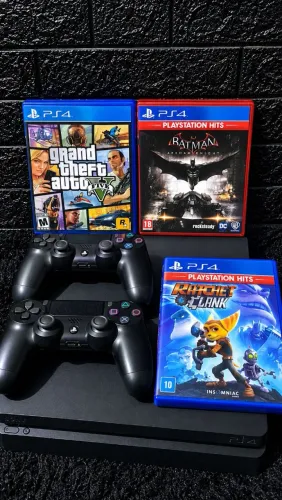 PS4 SLIM 1TB completo