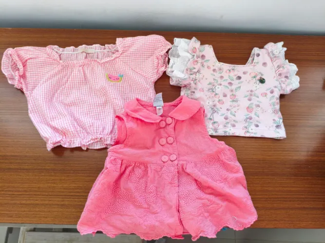 Kit 3 blusas infantis tamanho 2 a 3 anos