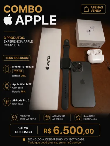 COMBO APPLE - IPhone 15 ProMax 512 / Apple Watch SE / AirPod Pro2