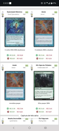 Cartas de Magic Compra e venda